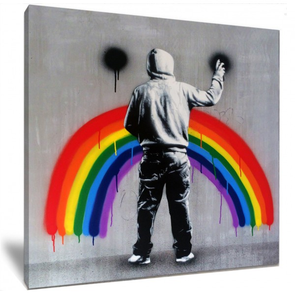 Rainbow Drip Graffiti Art