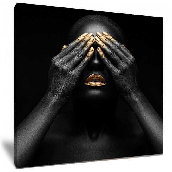 See No Evil Black And Gold Art