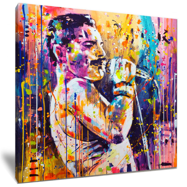 Colourful Freddie Mercury Art