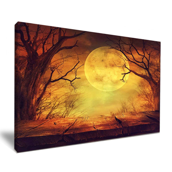 Mystical Full Moon Spooky Forest Halloween