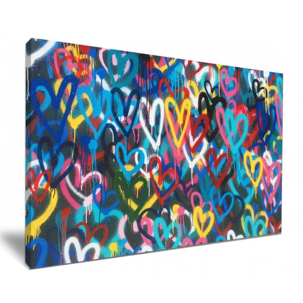 Love Hearts Graffiti Wall