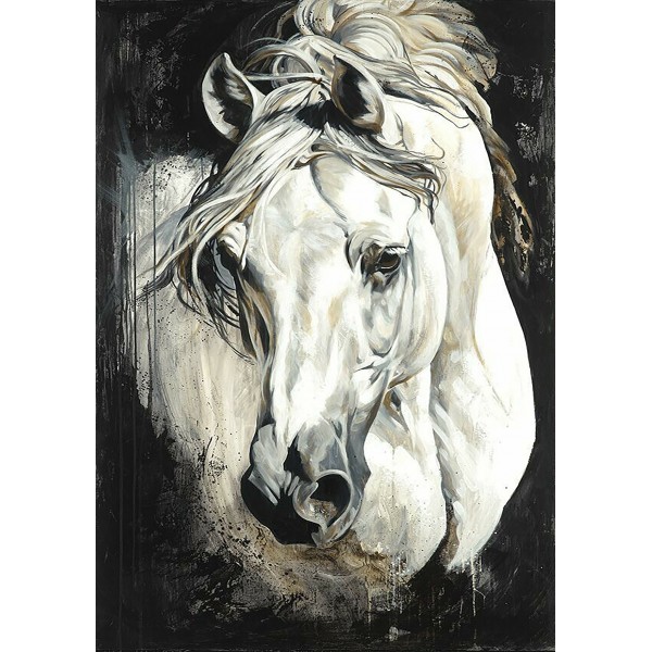 Beautiful White Horse Art